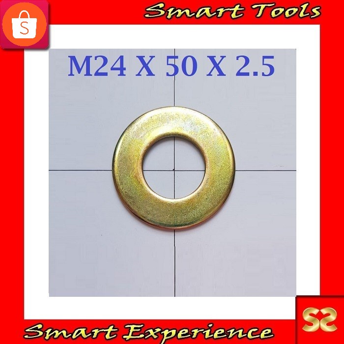 Jual Ring Plat M24 Galvanis Flat Washer M24 Galvanized 10pcs Shopee