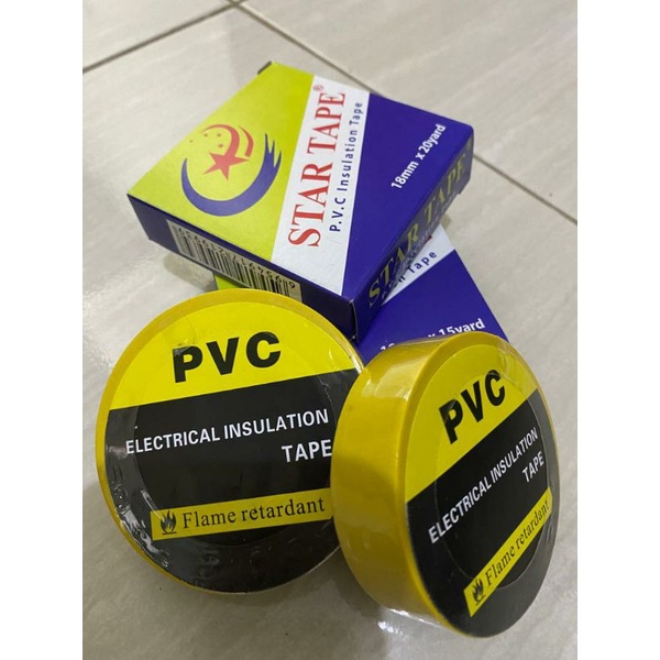 Jual ISOLASI LISTRIK STAR TAPE 18 MM x 15 YARD ISOLASI LISTRIK PVC ...