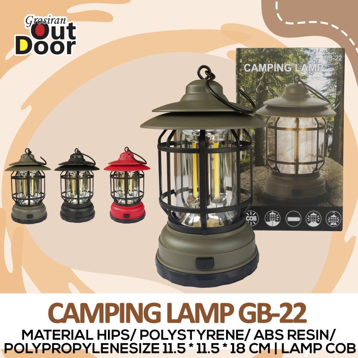 Jual Lampu Lentera Camping Tenda Emergency Campervan Lamp Gb