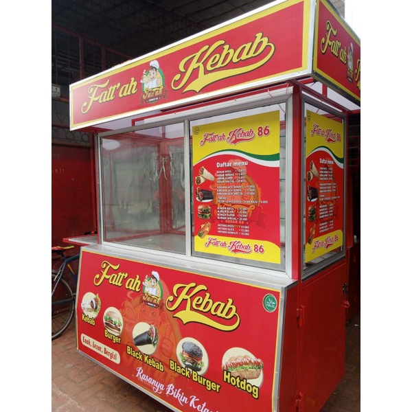 Jual Gerobak Kebab / Gerobak Roti Bakar Ropang | Shopee Indonesia