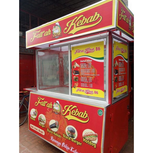 Jual Gerobak Kebab Gerobak Roti Bakar Ropang Shopee Indonesia