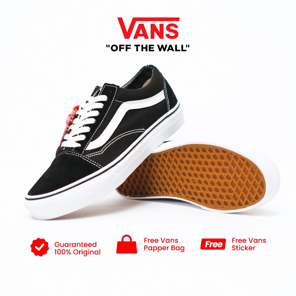 Jual Vans Old Skool Original Global Market Original 100 Black White