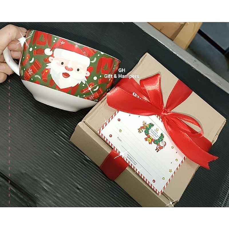 Jual Hampers Natal Cangkir Bowl Mangkok Keramik Christmas Cup Gift Set