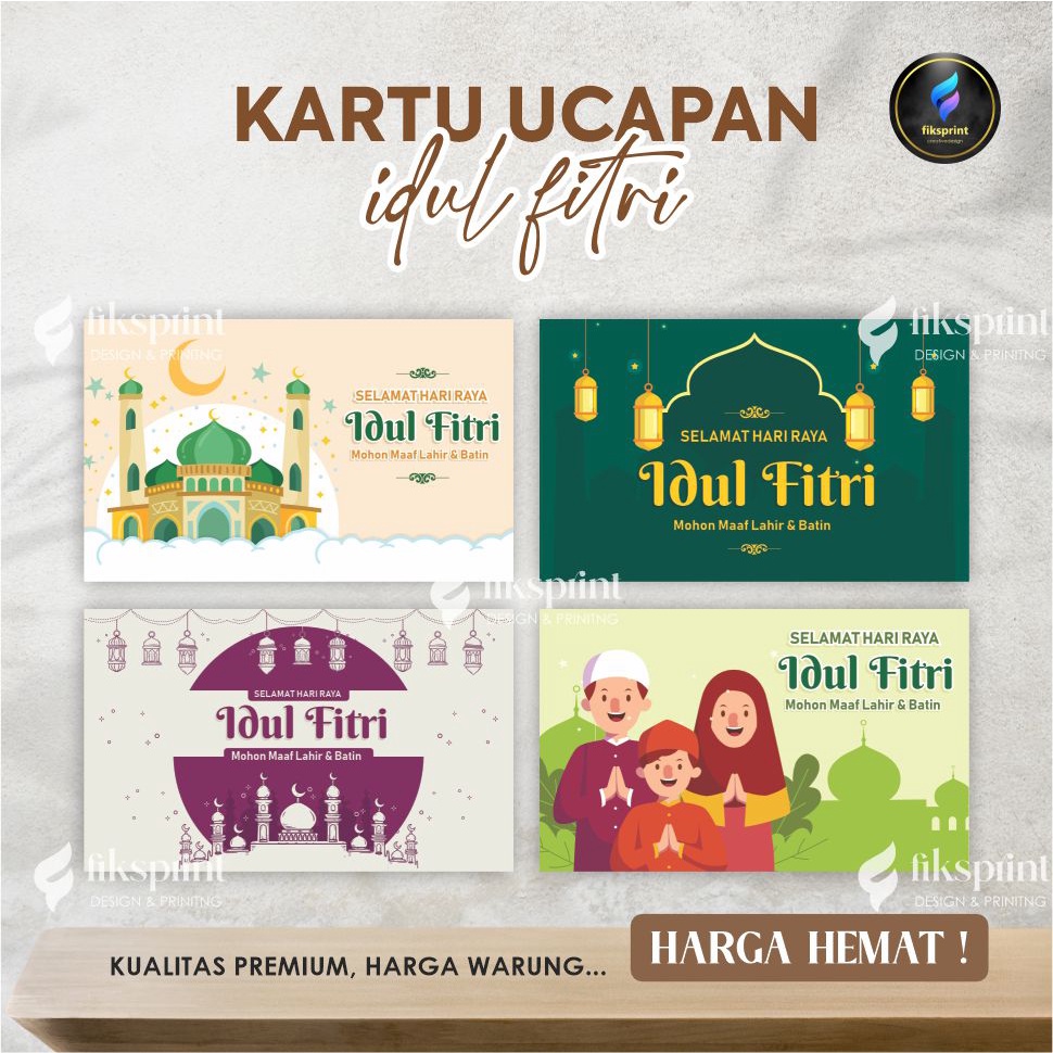Jual kartu ucapan lebaran hari raya idul fitri 2021 / kartu parcel hari