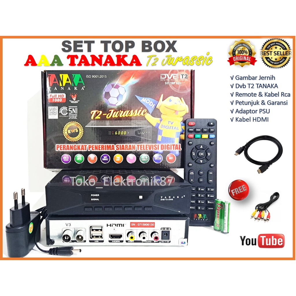 Jual Set Top Box Tanaka T2 Jurassic Setopbox Stb Tv Digital | Shopee ...