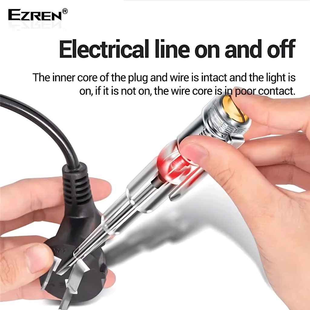 Jual Ezren EZ-B09 Tespen Obeng Probe Light Voltage Tester Detector 250V ...