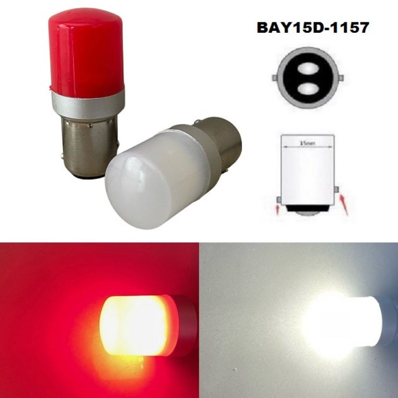 Jual Lampu Rem LED Stop Tabung Bayonet 1157 BAY15D Terang Kedip ...