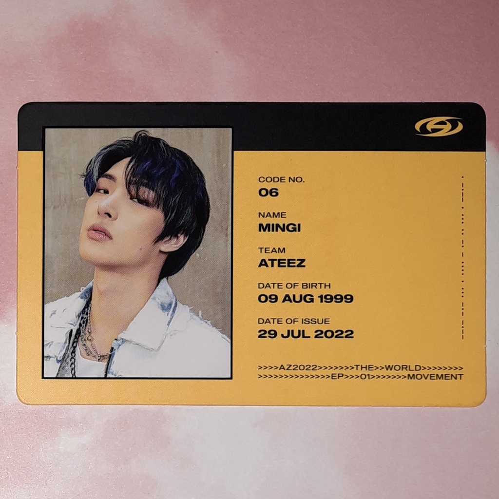 Jual Photocard Ateez Yeosang San Jongho Mingi Official Pc ATEEZ