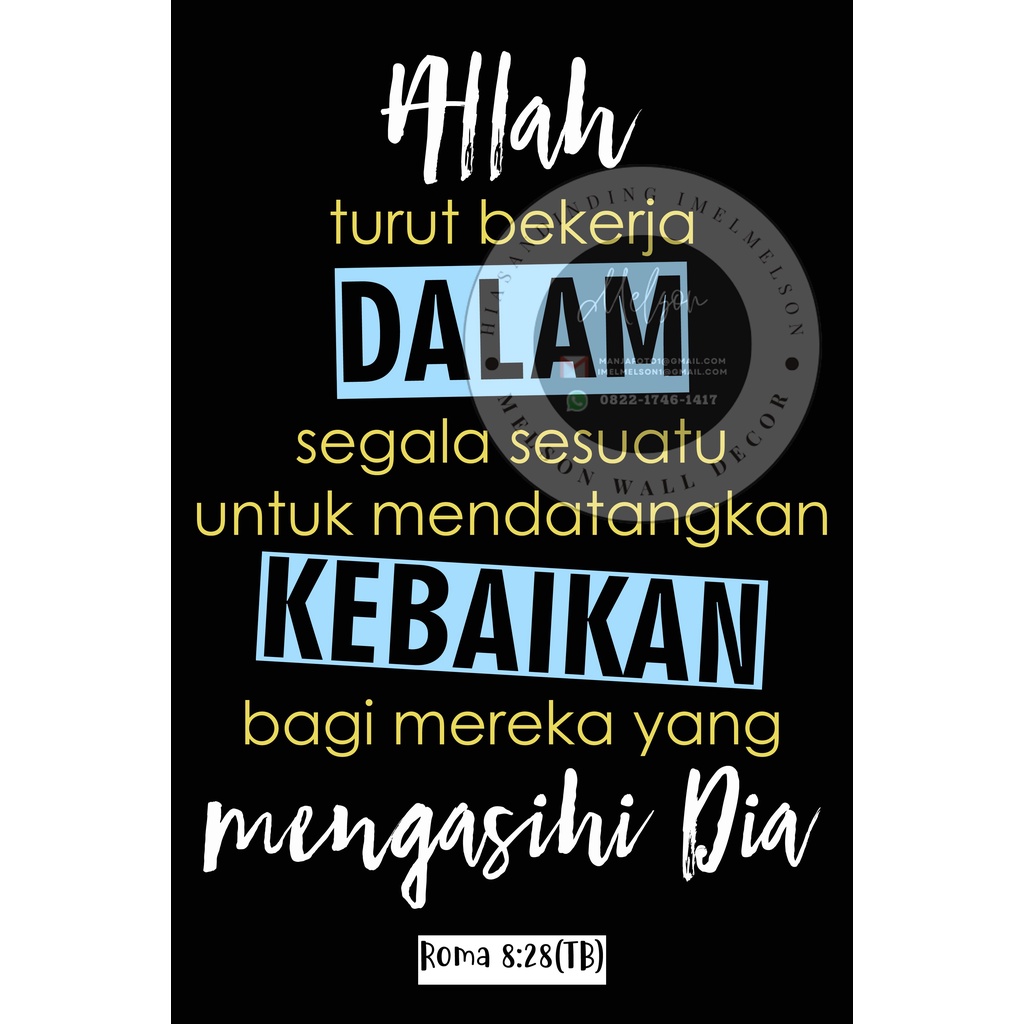Jual 151/20x30cm/walldekor/walldecor/kristen/christian/injil/bibel ...