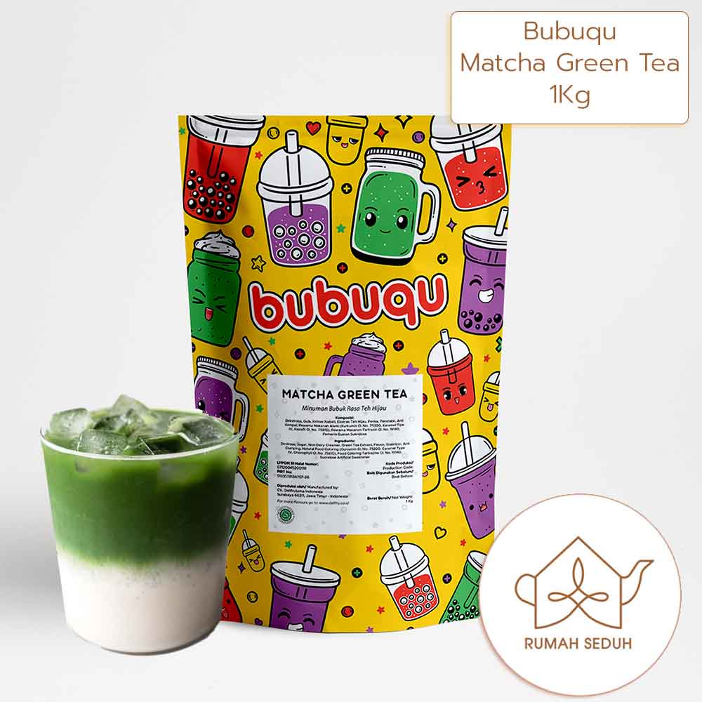 Jual 1kg Bubuqu Matcha Green Tea Latte Powder Drink - Bubuk Minuman Teh ...