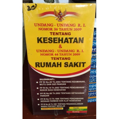 Jual UNDANG UNDANG R.I NOMOR 36 TAHUN 2009 TENTANG KESEHATAN & UNDANG ...