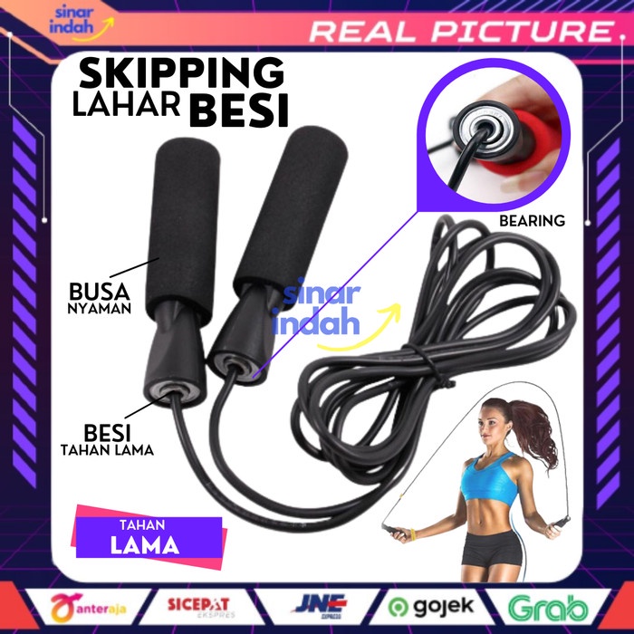 Jual Skp Skipping Rope Lompat Tali Lahar Besi Tahan Lama Speed Rope ...