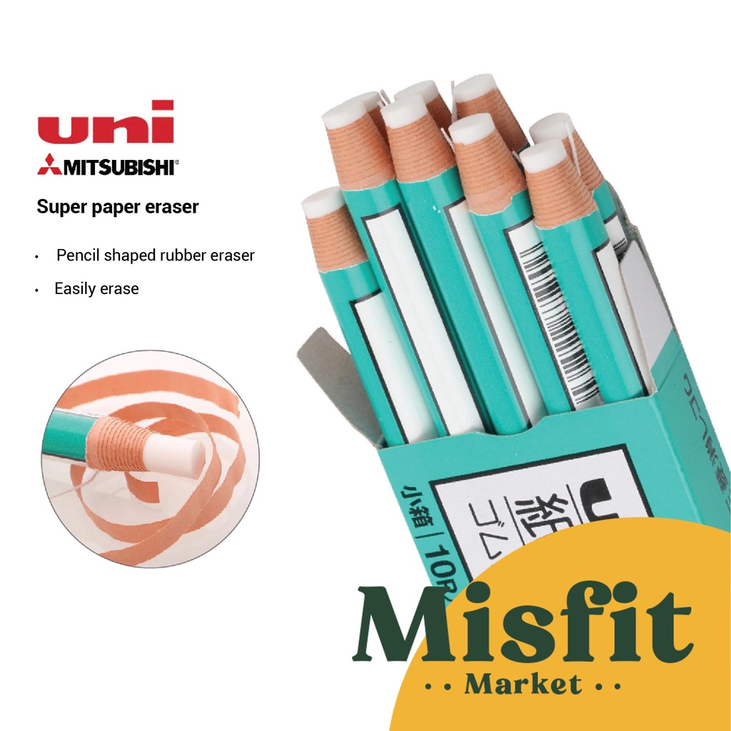Jual Uni Mitsubishi Super Paper Eraser Penghapus Gambar Kertas Pencil ...