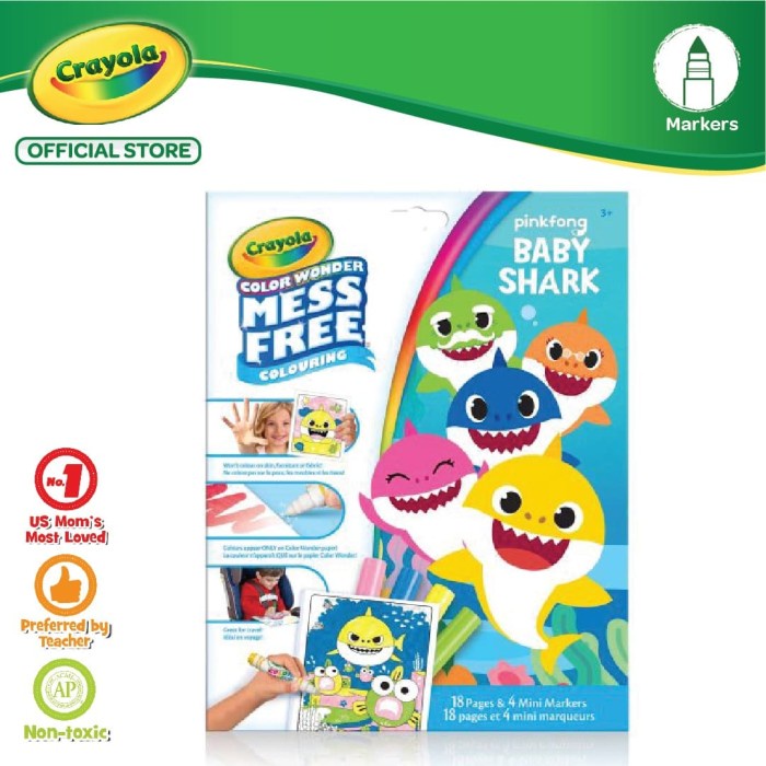 Jual CRAYOLA COLOR WONDER MESS-FREE COLORING PAGES & MARKERS - BABY