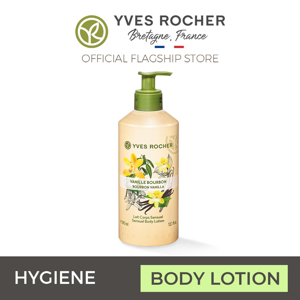 Jual Yves Rocher Sensual Body Lotion Bourbon Vanilla 390 ml Shopee