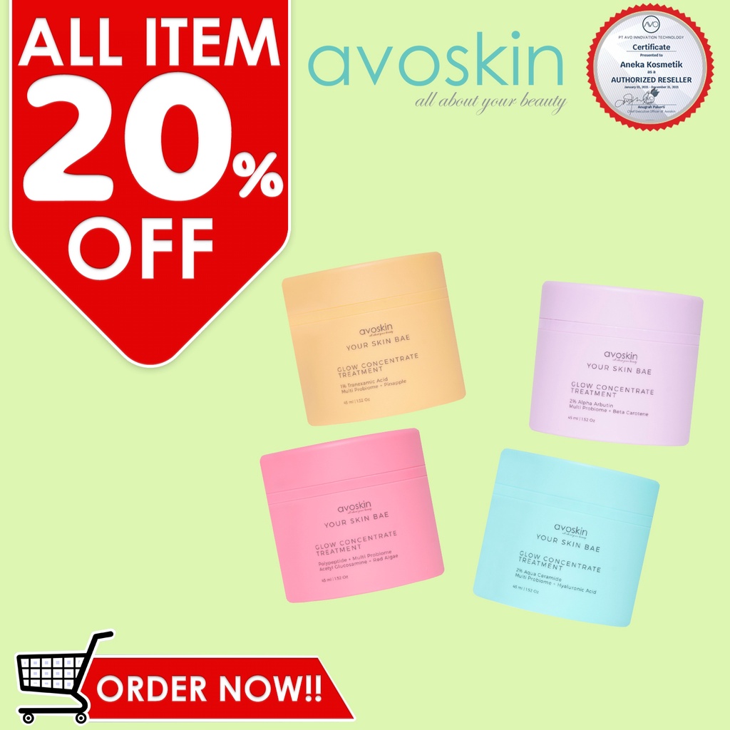 Jual AVOSKIN YSB GLOW CONCENTRATE TREATMENT SERIES ( HYALURONIC ACID