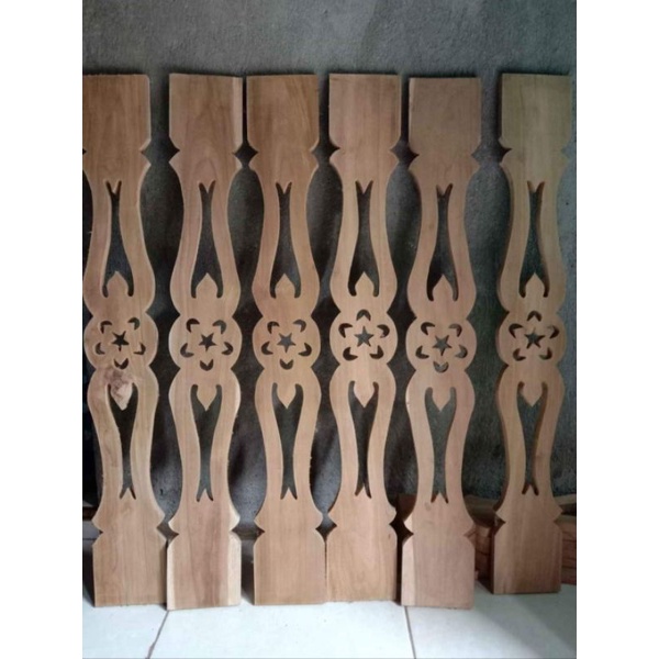 Jual papan pagar teras rumah kayu jati Shopee Indonesia