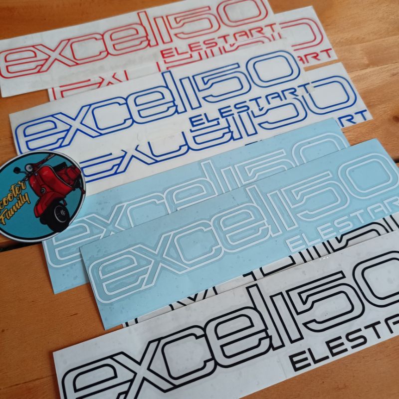Jual Stiker sticker tepong vespa excel 150 elestart harga sepasang ...