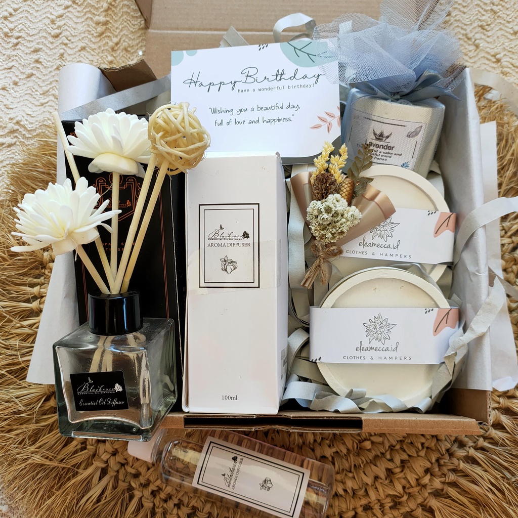 Jual Hampers Reed Diffuser & Scented Candle White Edition Part 1 / Kado ...