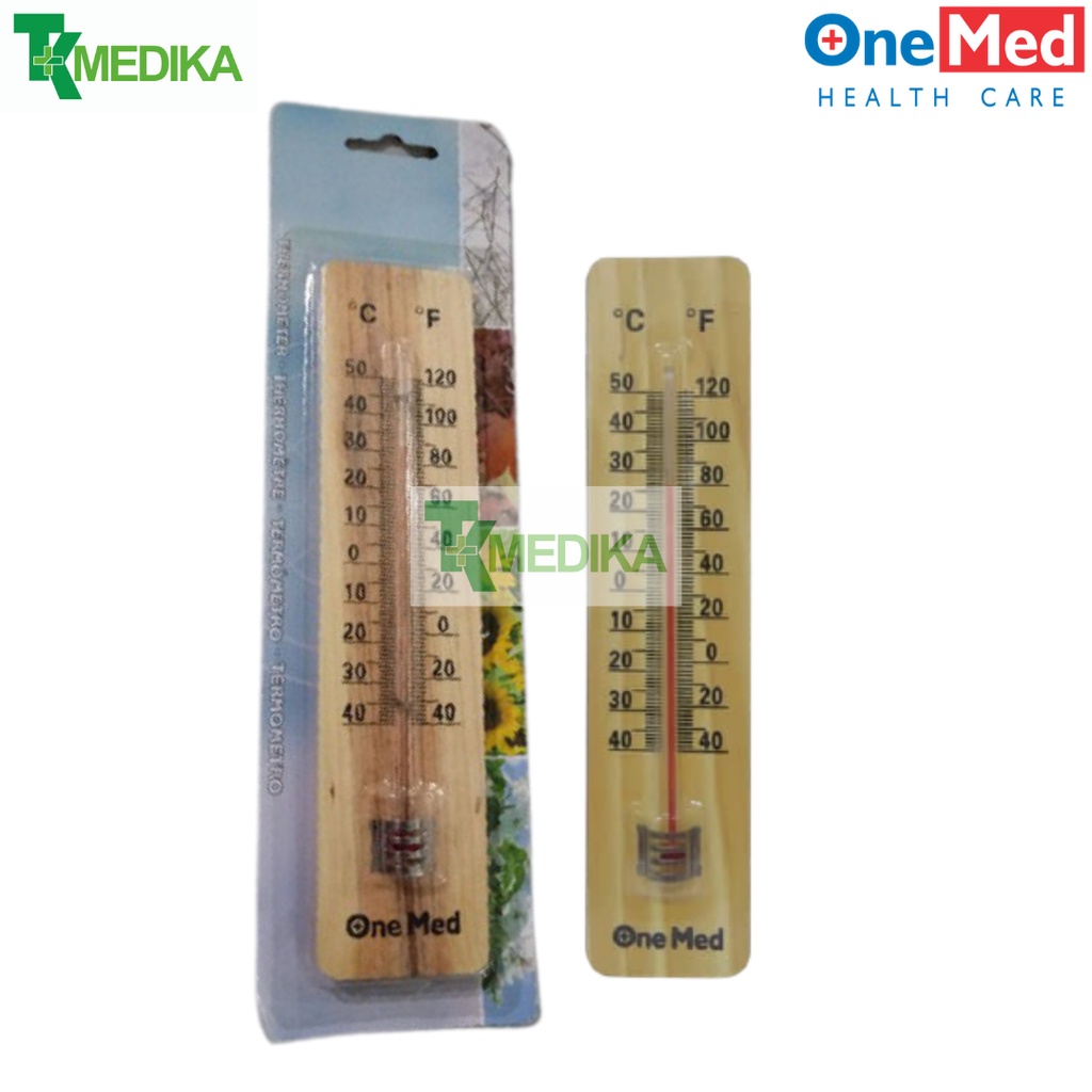 Jual Pengukur Suhu Ruangan Termometer Ruangan Kayu Air Raksa One Med