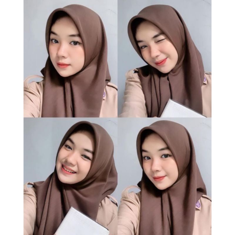 Jual Jilbab sekolah instan paris premium / jilbab segiempat sekolah