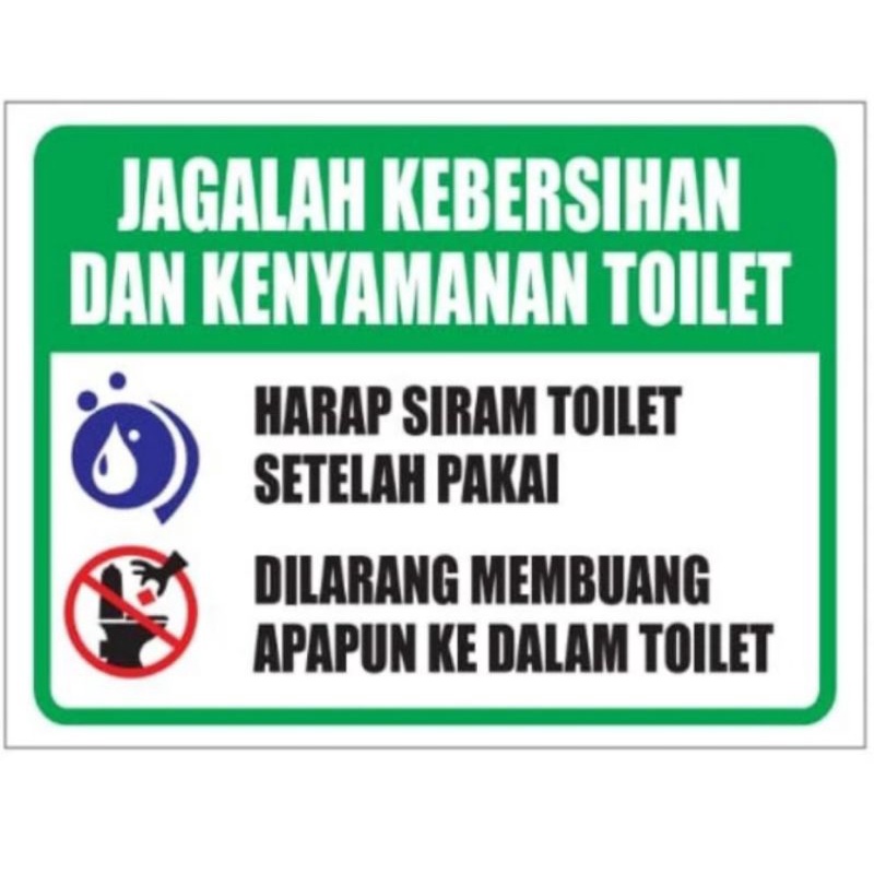 Jual STIKER VINYL JAGALAH KEBERSIHAN 23X30CM SIGN RAMBU K3 | Shopee ...
