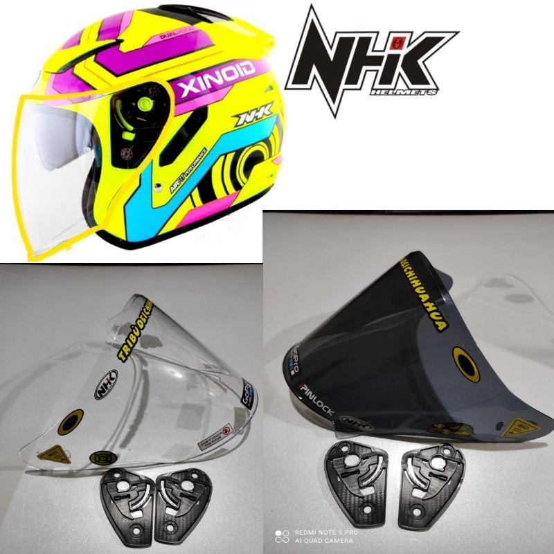 Jual Busa Pipi Helm Nhk R Kancing Putih Flat Visor Nhk R Kaca Helm Nhk R Gratis Rachet