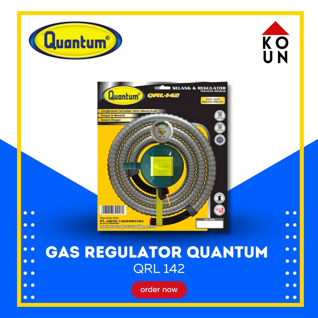 Jual (COD READY) QUANTUM SELANG GAS + REGULATOR QRL-142 / QRL 142 ...