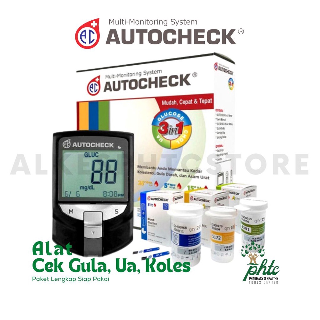 Jual Auto Check Gcu In Cek Gula Asam Urat Kolesterol L Alat Autocek Shopee Indonesia