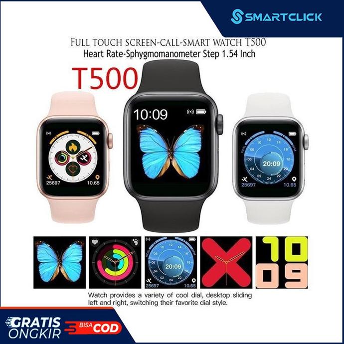 Jual Smartwatch T500 Full Touch Screen Anti Air IP67 ORIGINAL | Shopee ...