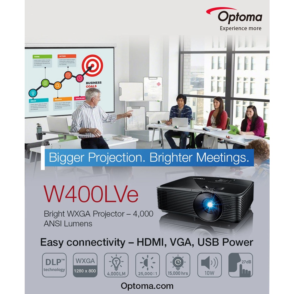 Jual Optoma X400LVe XGA 4000 Ansi Lumens Proyektor/Projector Shopee