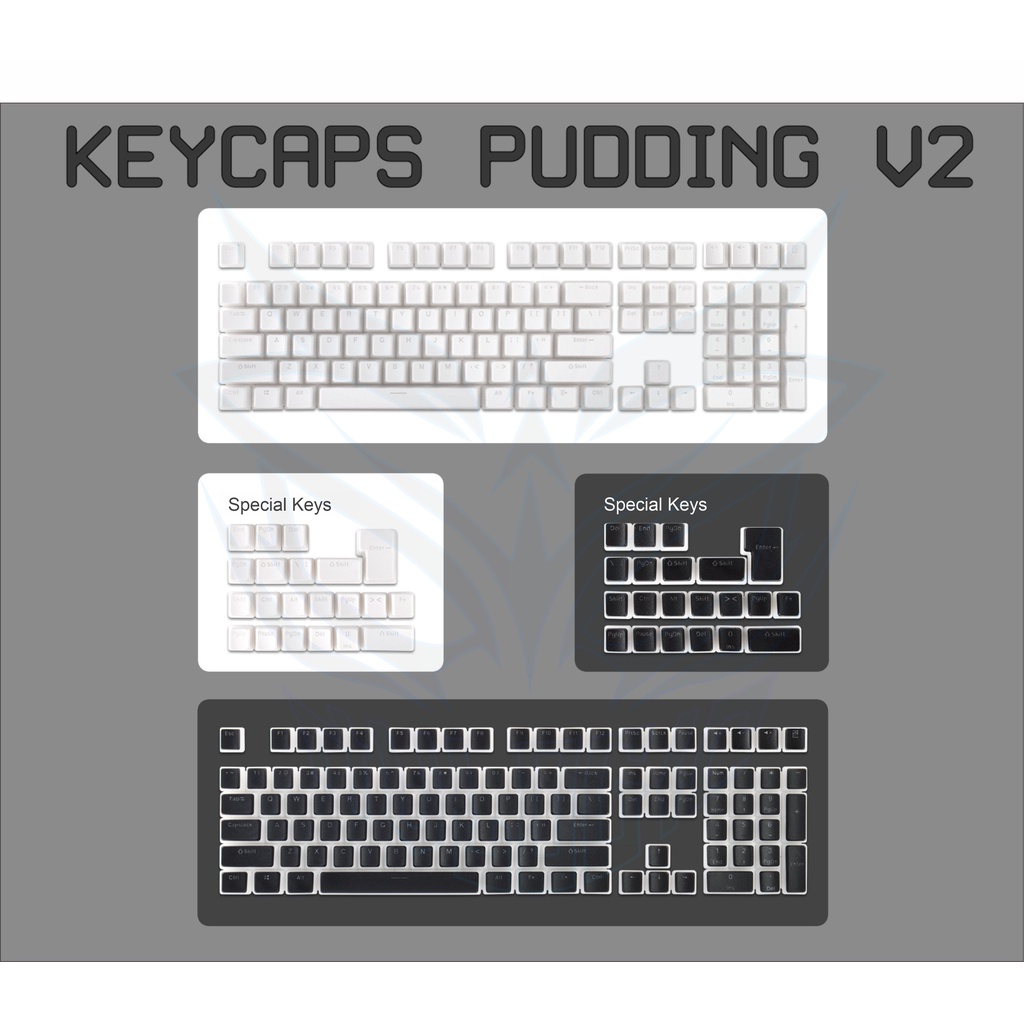 Jual Keycaps Pudding PBT Doubleshot Backlit Mechanical Keyboard ...
