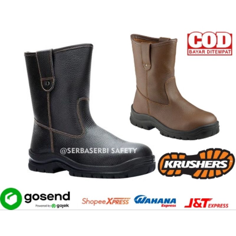 Jual Sepatu Safety Krushers Texas Black Sepatu Safety Shoes Tinggi