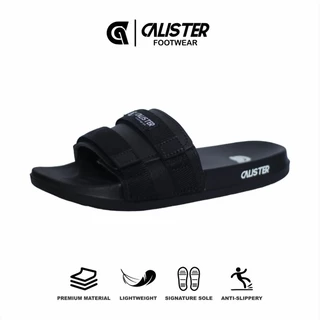 Calister - Sandal pria selop distro strap aesthetic hitam