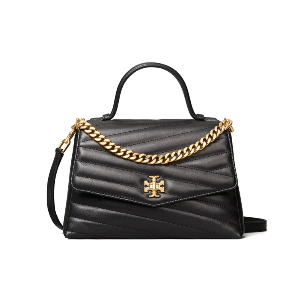 Jual Tory Burch Kira Chevron Top Handle Satchel Black Shopee Indonesia