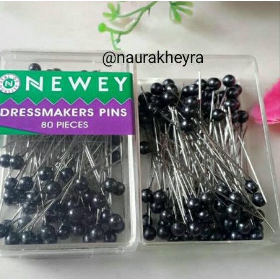 Jual Trend Paket pins hijab black white isi peniti mini hitam , tuspin ...