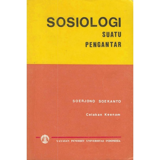 Jual Buku Sosiologi Suatu Pengantar Penulis Soerjono Soekanto Penerbit