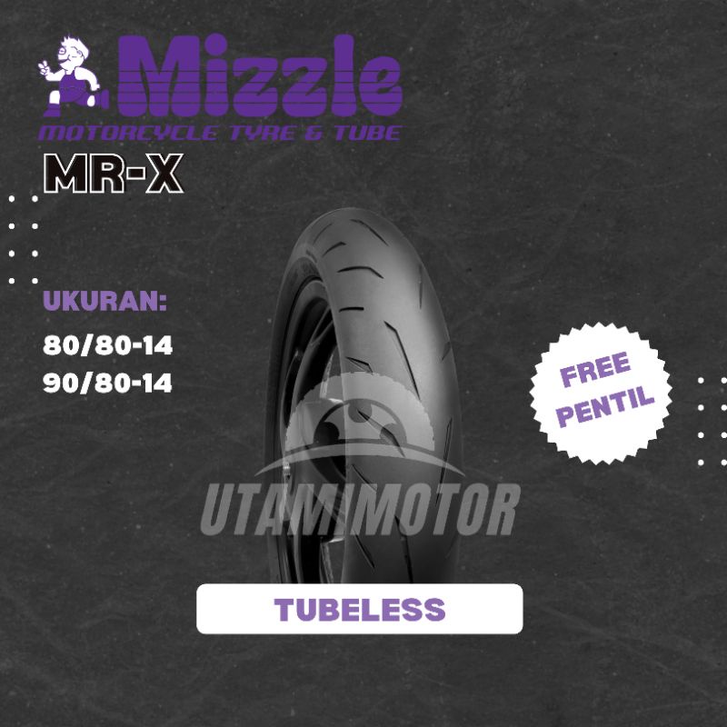 Jual BAN MOTOR MIZZLE MR X RING 14 80/8014 90/8014 TUBELESS Shopee