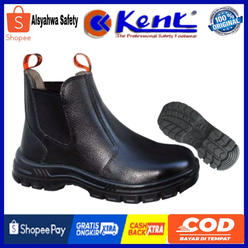 Jual SEPATU SAFETY KENT MOLUCAS HITAM ORIGINAL | Shopee Indonesia