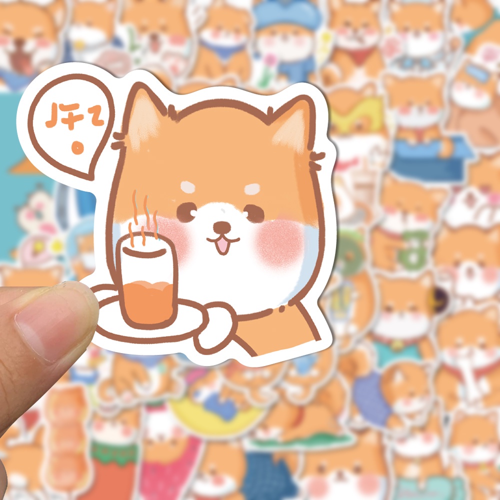 Jual Stiker dog chibi Sticker WaterProof Premium Isi 24 pcs | Shopee ...