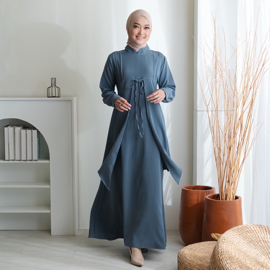 Jual Ameena Dress | Fashion Muslim Kekinian | Gamis Polos | Baju Musilm