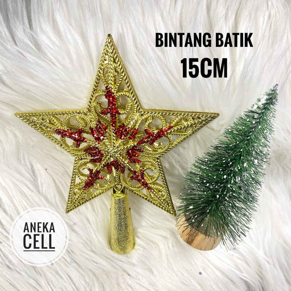 Jual Premium Bintang Top Pohon Natal Hiasan Pohon Natal Besar Aksesoris Top Lampu Gantungan 3532