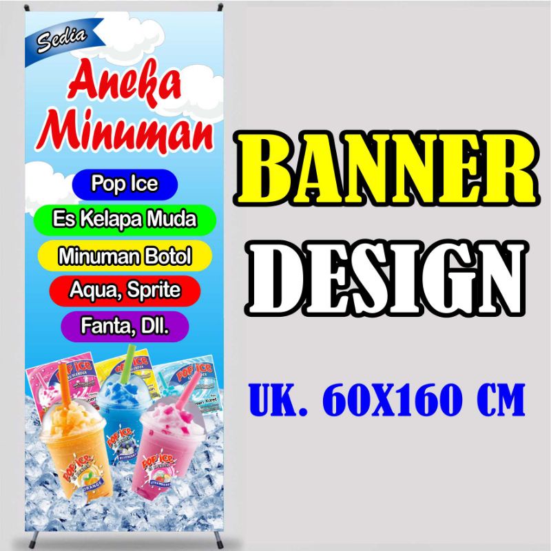 Jual Spanduk Banner Aneka Minuman Warung Minuman Pop Ice Keren Murah Shopee Indonesia 3978