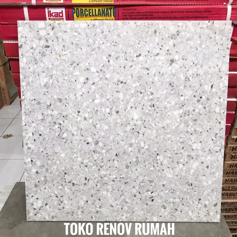 Jual keramik lantai 50x50 motif terazzo (glossy)/ keramik lantai