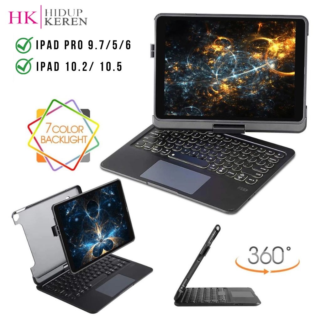 Jual Flip Case 360 Rotatable Apple iPad 7/8/9 10.2/10.5 | iPad 5/6 Pro ...