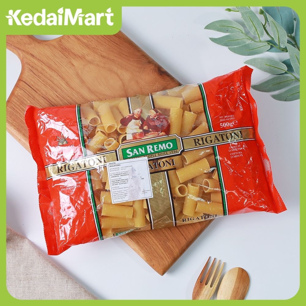 Jual Pasta Rigatoni San Remo 500 Gram | Shopee Indonesia