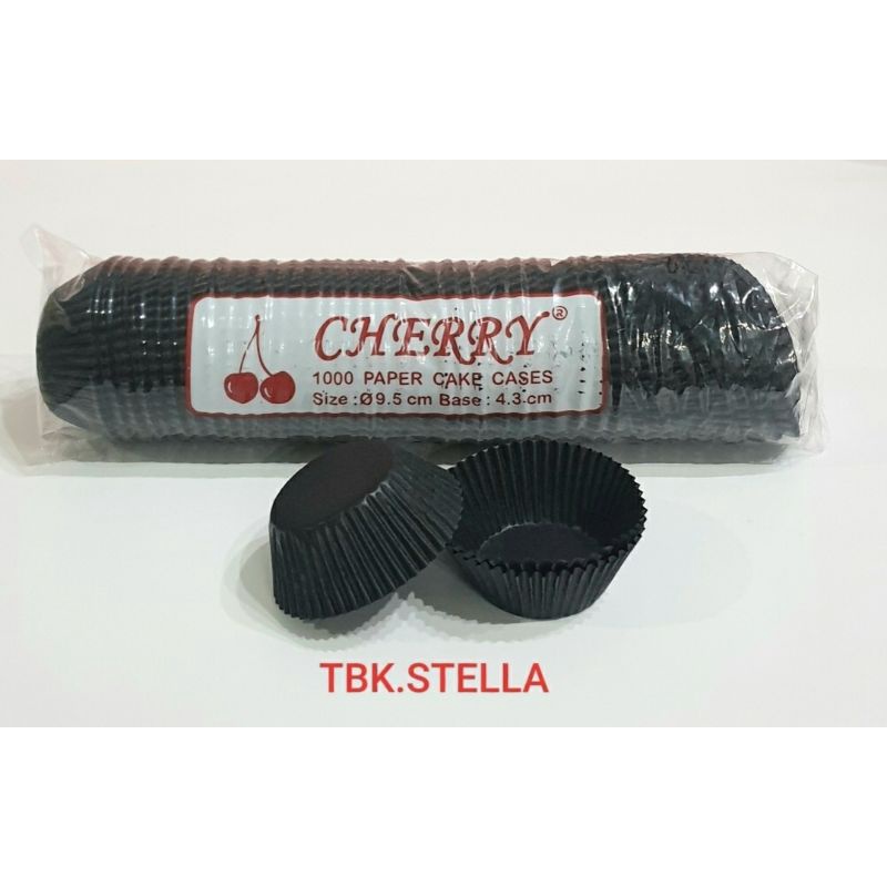 Jual CUP CASES CHERRY HITAM 9.5 CM / PAPER CAKE CASE KERTAS KUE ...