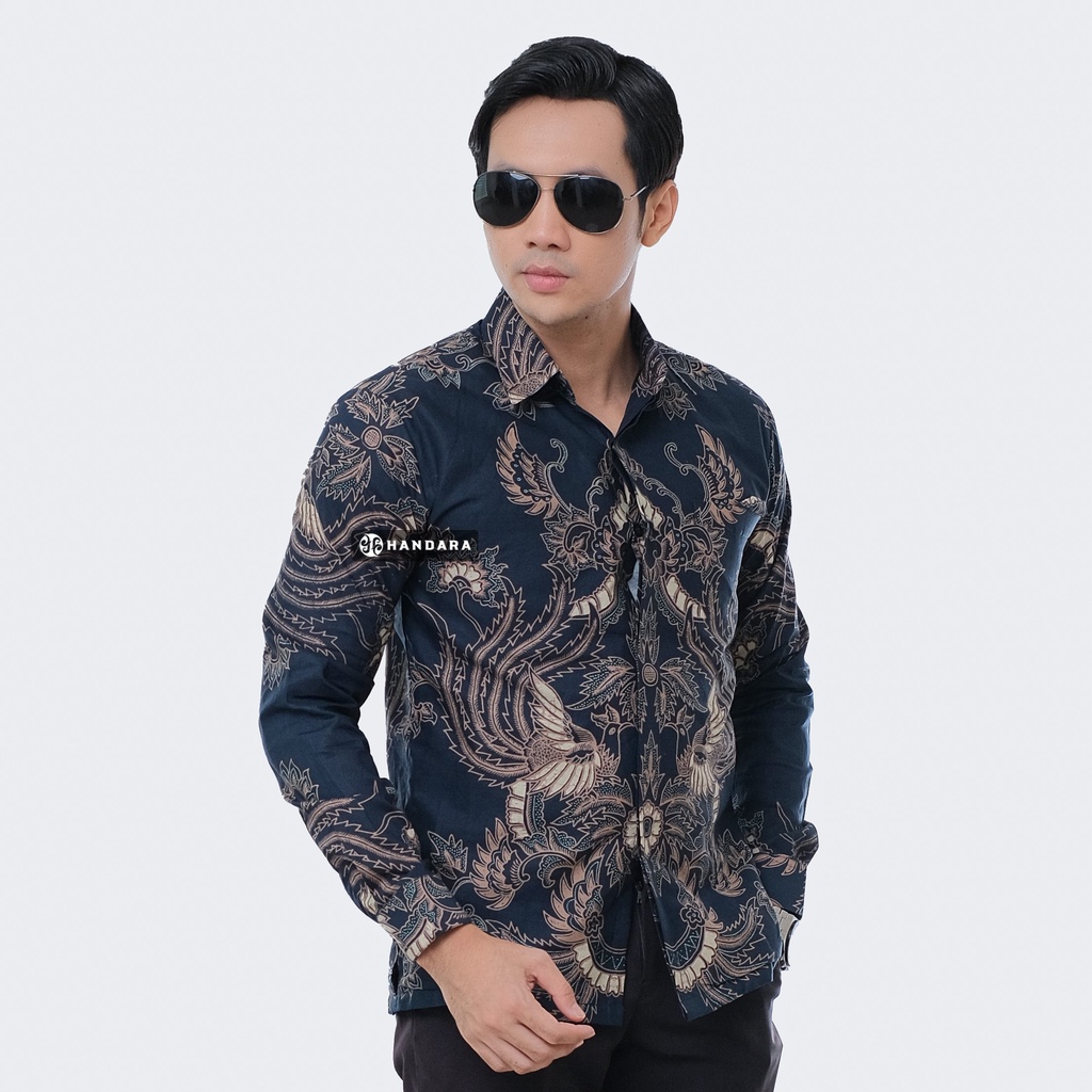 Jual Baju Kemeja Batik Pria Lengan Panjang Slim Fit Premium Modern Full ...