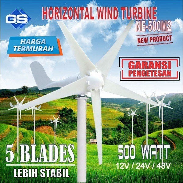 Jual Penghemat Listrik Turbin Angin Wind Turbine 500w Controller Wind Turbine Shopee 0038