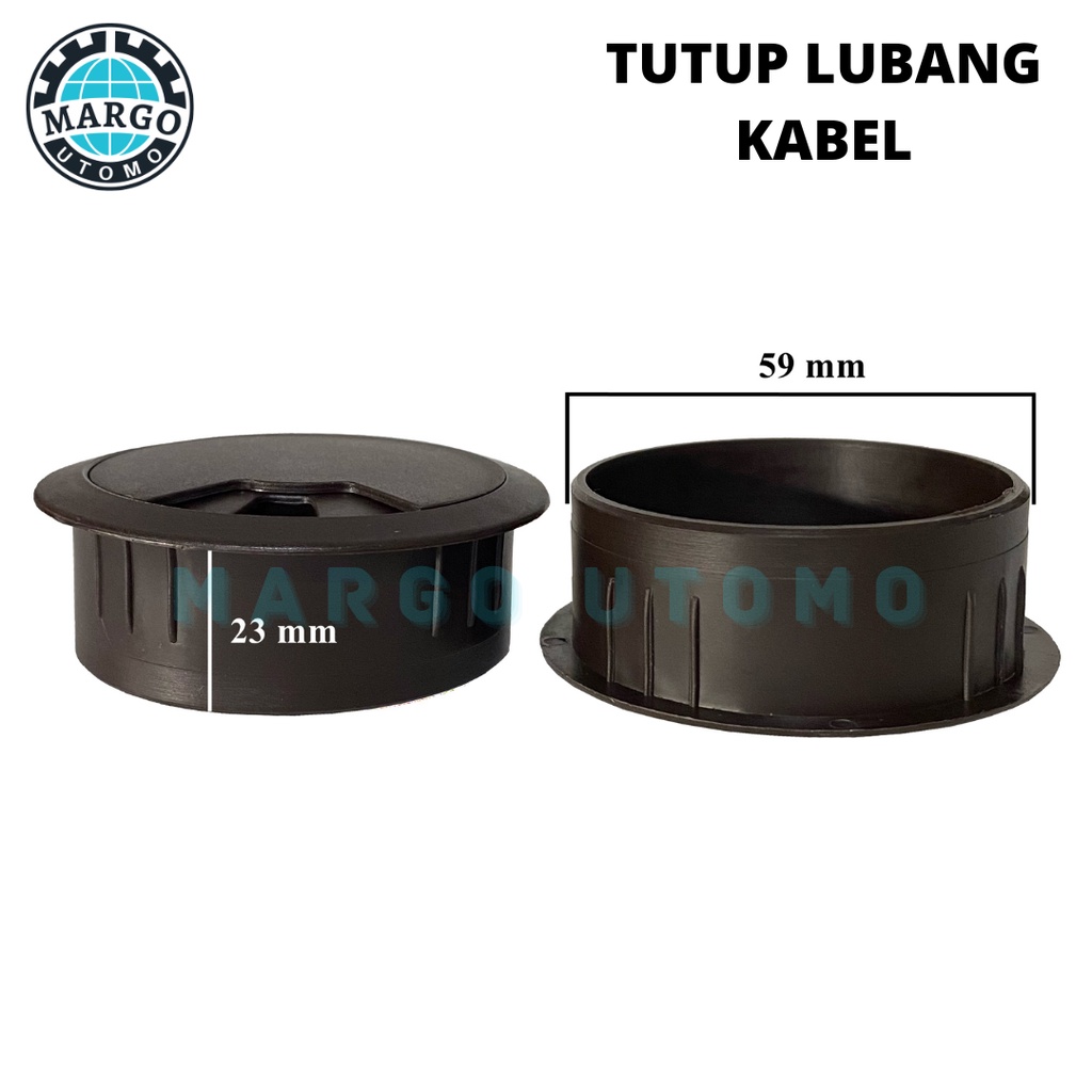 Jual Plastik Tutup Lubang Meja Jalur Kabel / Grommet Cable Coklat